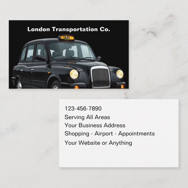 Tarjetas de presentación de servicios de transport (Anverso / Reverso)