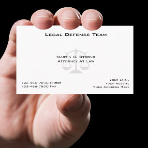 Tarjetas de presentación de servicios legales de a