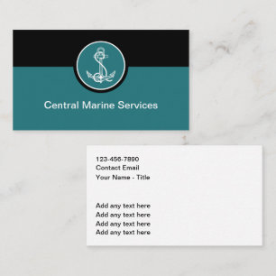 Tarjetas de presentación de servicios marítimos ná