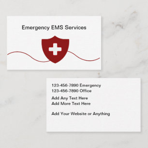 Tarjetas de presentación de servicios médicos de e