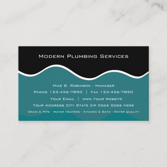 Tarjetas de presentación de servicios modernos de  (Anverso)