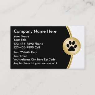 Tarjetas de presentación de servicios para mascota