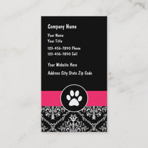 Tarjetas de presentación de servicios para mascota