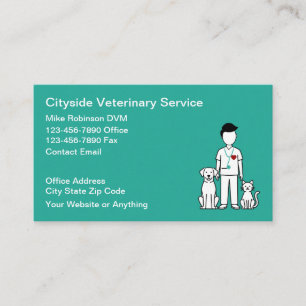 Tarjetas de presentación de servicios veterinarios