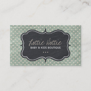 Tarjetas de presentación de Shabby Dots divertido