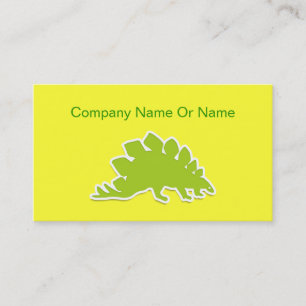 Tarjetas de presentación de silueta de dinosaurio