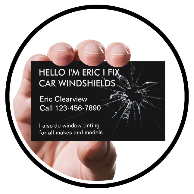 Tarjetas de presentación de Simple Auto Glass (Subido por el creador)