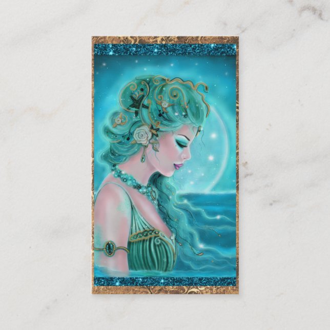 Tarjetas de presentación de Sirena bajo la luz de  (Anverso)