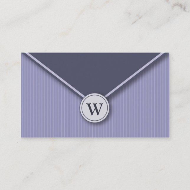 Tarjetas de presentación de sobre de monograma de  (Anverso)