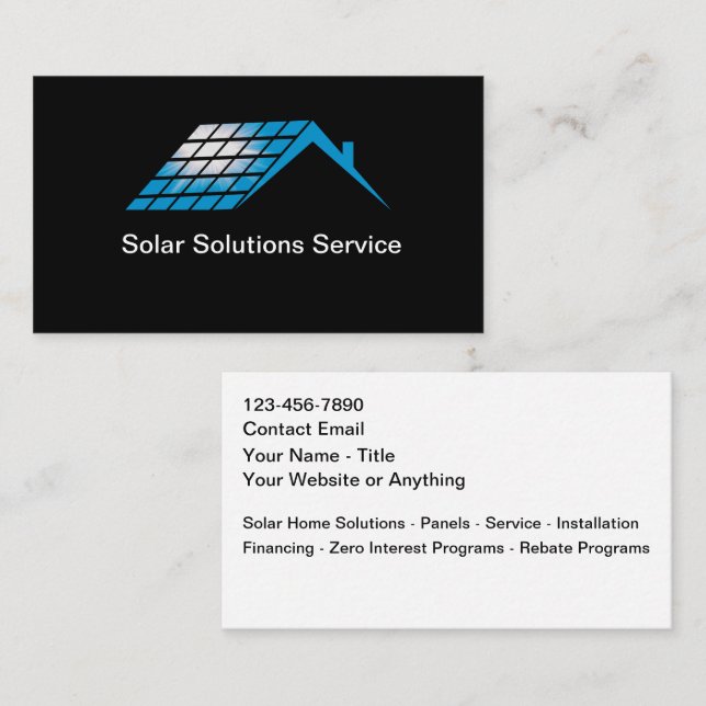 Tarjetas de presentación de soluciones de hogar so (Anverso / Reverso)