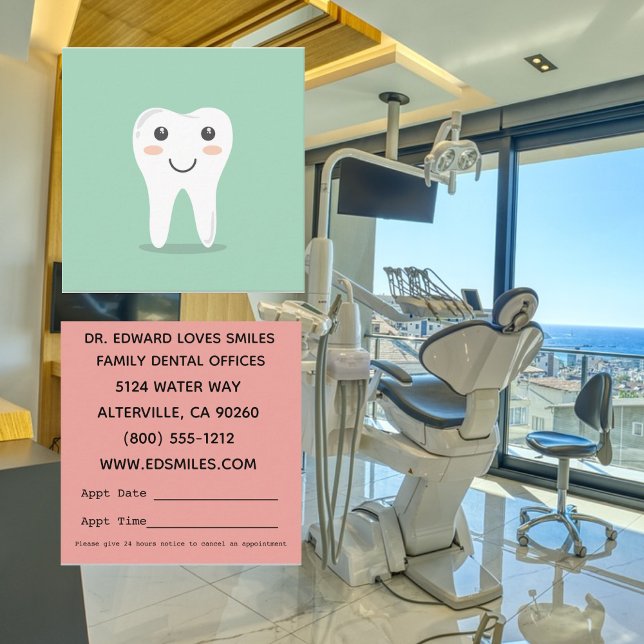 Tarjetas de presentación de Sonriente Dental Feliz (Subido por el creador)