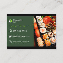 Tarjetas de Presentación de Sushi Japonés
