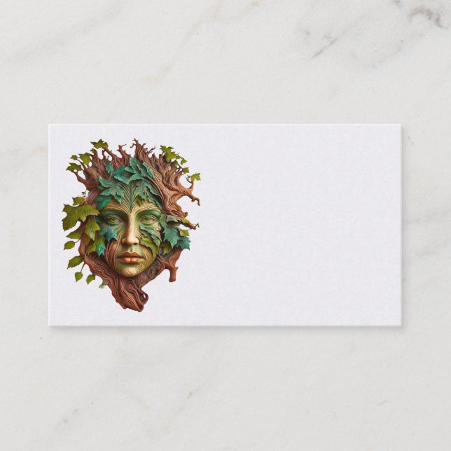 Tarjetas de presentación de tallado de bosque (Anverso)