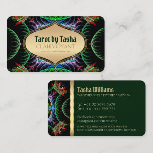 Tarjetas de presentación de Tarot Diosa de la Ener