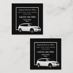 Tarjetas de presentación de taxi al aeropuerto SUV