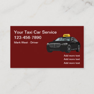 Tarjetas de Presentación de Taxi Classy