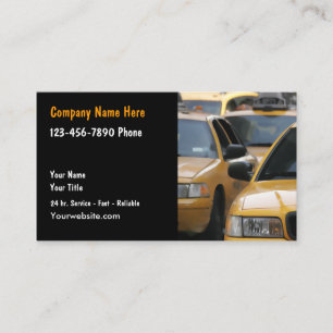 Tarjetas de presentación de taxistas