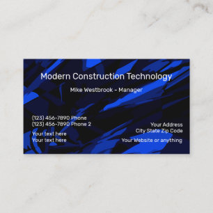Tarjetas de presentación de tecnología de constr
