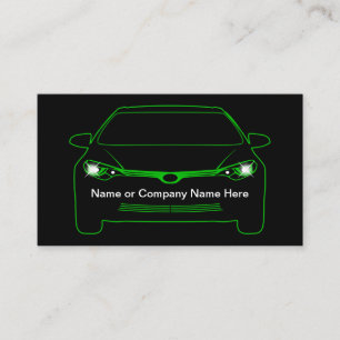 Tarjetas de presentación de tema automotriz con br