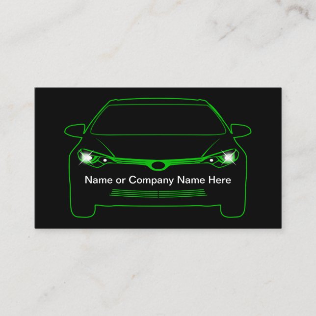 Tarjetas de presentación de tema automotriz con br (Anverso)