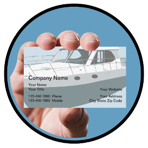 Tarjetas de presentación de tema de barco náutico