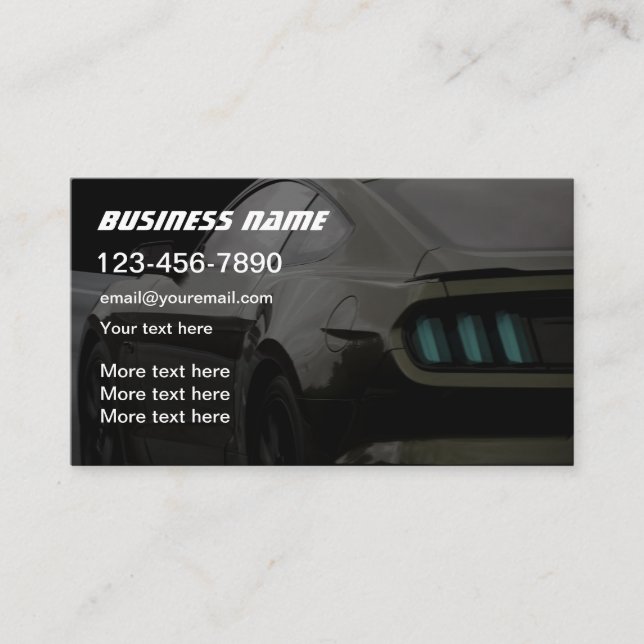 Tarjetas de presentación de tema de coche genial (Anverso)