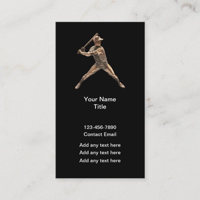 Tarjetas de presentación de tema de deportes de bé (Anverso)