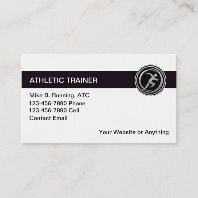 Tarjetas de presentación de tema de entrenador atl (Anverso)