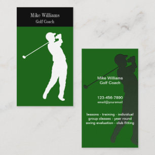 Tarjetas de presentación de tema de entrenador de