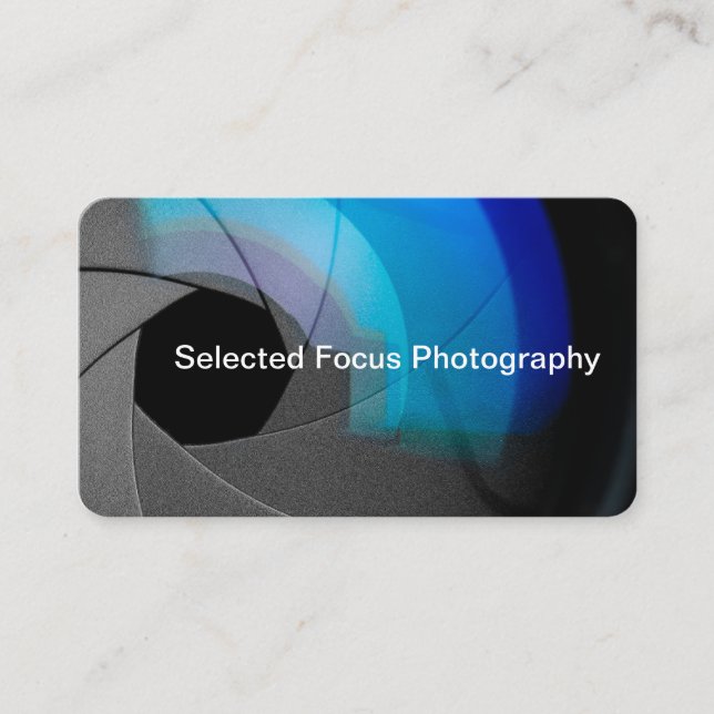 Tarjetas de presentación de tema de fotografía úni (Anverso)