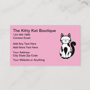 Tarjetas de presentación de tema de gato lindas y
