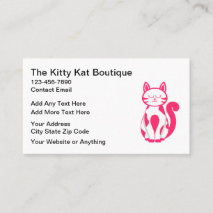 Tarjetas de presentación de tema de gato lindas y