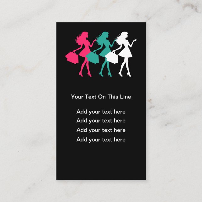 Tarjetas de presentación de tema de moda trendy (Anverso)