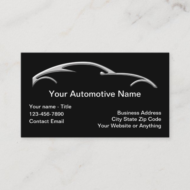 Tarjetas de Presentación de Tema de Negocio Automo (Anverso)