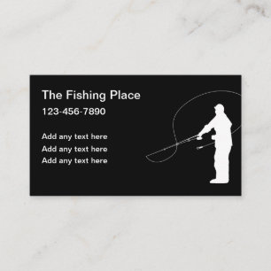 Tarjetas de presentación de tema de pesca y deport
