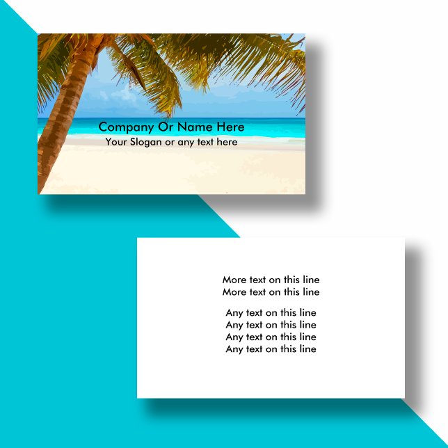 Tarjetas de presentación de tema de playa (Subido por el creador)