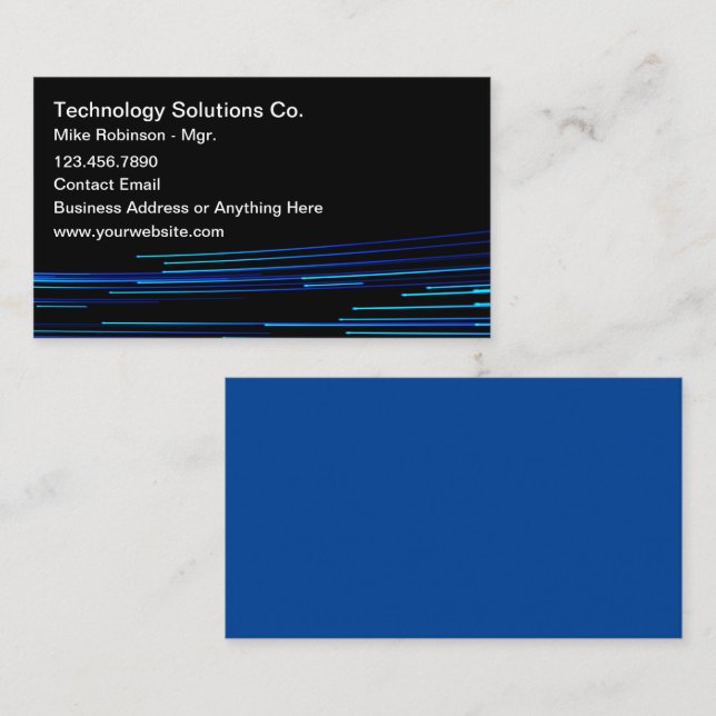 Tarjetas de presentación de tema de tecnología (Anverso / Reverso)