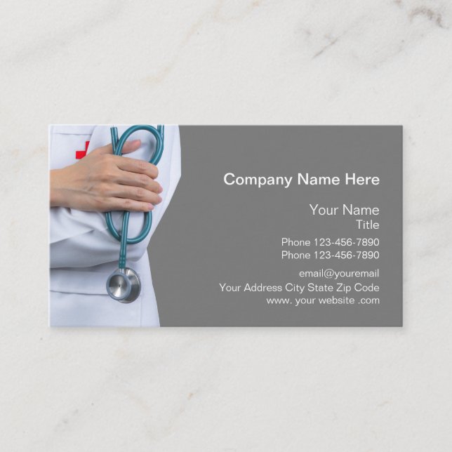 Tarjetas de presentación de tema médico (Anverso)