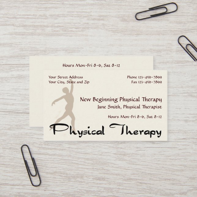 Tarjetas de presentación de terapia terapéutica fí (Anverso/Reverso In Situ)
