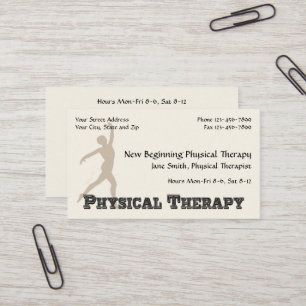 Tarjetas de presentación de terapia terapéutica fí