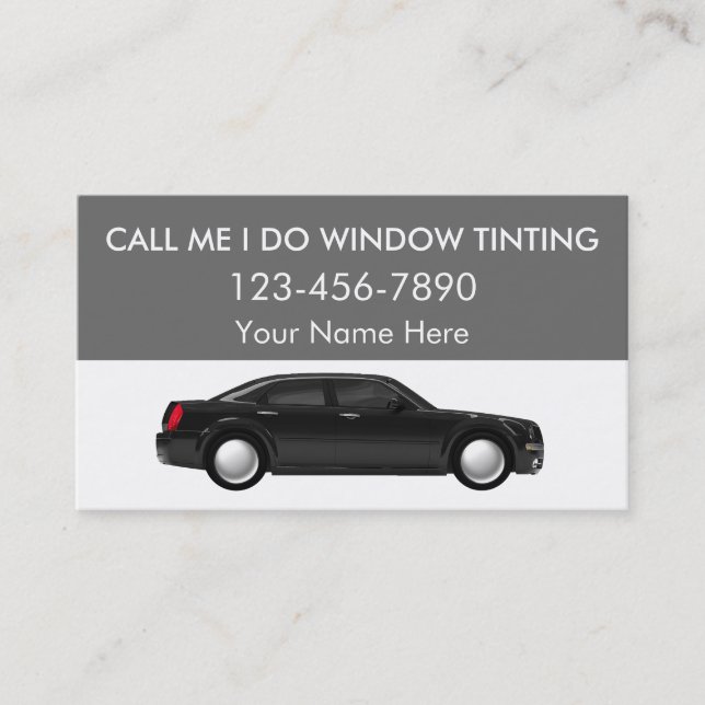 Tarjetas de presentación de tintado de ventanas (Anverso)
