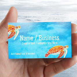 Tarjetas de presentación de tortugas marinas ilust