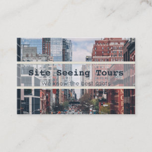 tarjetas de presentación de tours de sightseeing