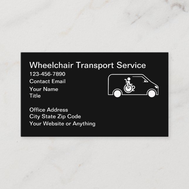 Tarjetas de presentación de transporte médico en s (Anverso)