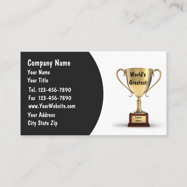 Tarjetas de Presentación de Trofeos (Anverso)
