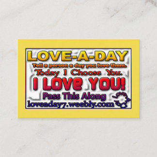 Tarjetas de presentación de un amor al día