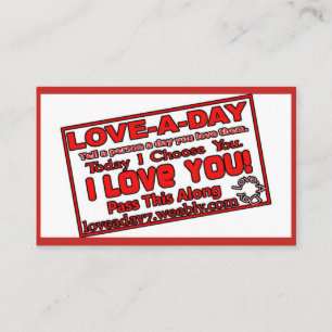 Tarjetas de presentación de un amor al día