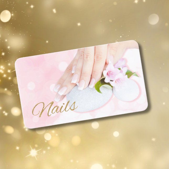 Tarjetas de presentación de uñas Manicura Rosa  (Subido por el creador)