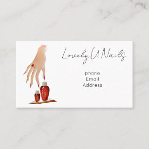 Tarjetas de presentación de uñas Simple Chic