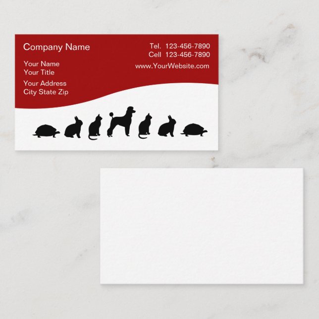 Tarjetas de presentación de veterinaria (Anverso / Reverso)